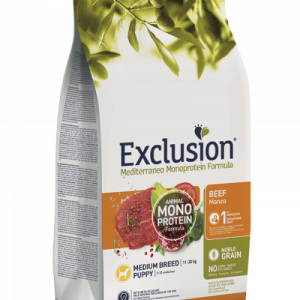 EXCLUSION DOG MEDITERRANEO PUPPY MANZO MEDIO 3 KG