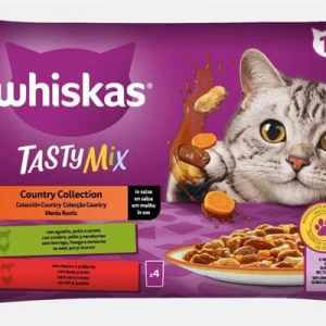 WHISKAS TASTY MIX COUNTRY 4 X 85 GR