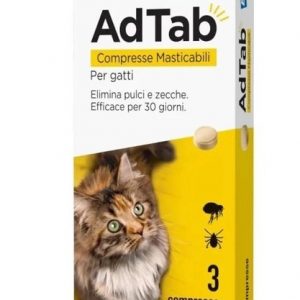 ADTAB GATTO 2-8 KG 48 MG AZZURRO 3 COMPRESSE