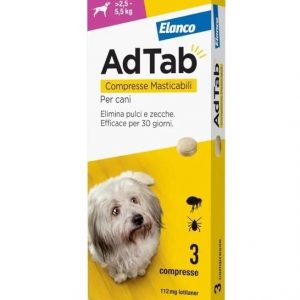 ADTAB CANE 2,5-5,5 KG 112,5 MG ROSA 3 COMPRESSE