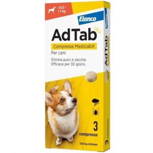 ADTAB CANE 5,5-11 KG 225 MG ARANCIONE 3 COMPRESSE