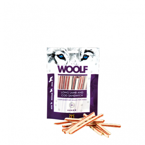 WOOLF SANDWICH DI AGNELLO E MERLUZZO 100 GR