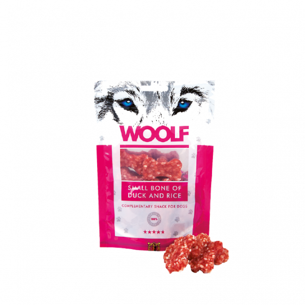 WOOLF OSSO PICCOLO ANATRA E RISO 100 GR