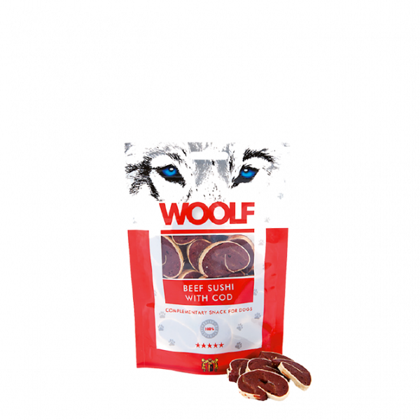 WOOLF SUSHI MANZO E MERLUZZO 100 GR