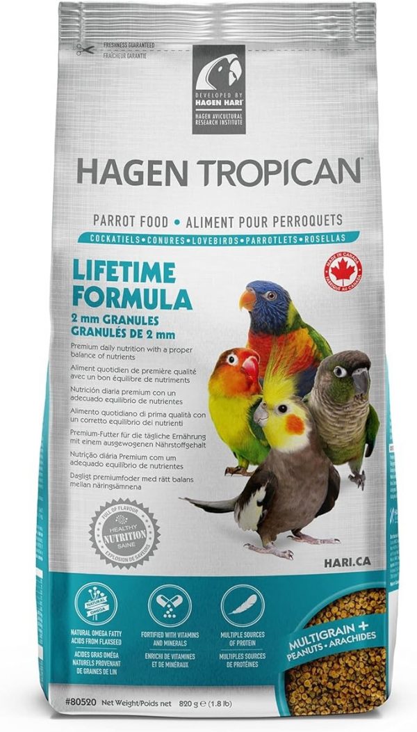 HARI LIFETIME FORMULA PER PAPPAGALLI GRANULI DA 4 MM 820 GR