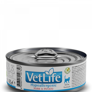 VET LIFE CAT HYPOALLERGENIC MAIALE E PATATE 85 GR
