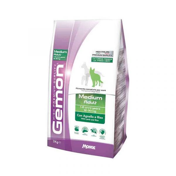 GEMON DOG ADULT MEDIO AGNELLO E RISO 15 KG