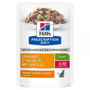 HILLS GATTO C/D URINARY STRESS + METABOLIC 85 GR