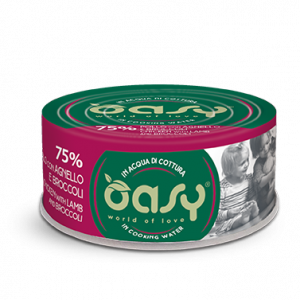 OASY CAT MORE LOVE POLLO AGNELLO E BROCCOLI LATTINA 70 GR