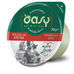 OASY CAT MORE LOVE POLLO E ANATRA CUP 70 GR