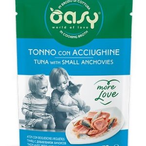 OASY CAT MORE LOVE TONNO E ACCIUGHE BUSTINA 70 GR