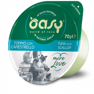 OASY CAT MORE LOVE TONNO E CANESTRELLO CUP 70 GR