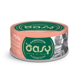 OASY CAT MORE LOVE TONNO E SALMONE LATTINA 70 GR