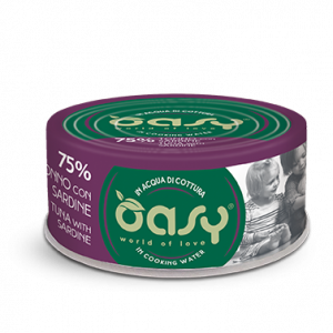 OASY CAT MORE LOVE TONNO E SARDINE LATTINA 70 GR