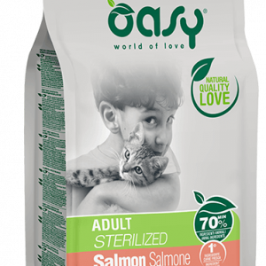 OASY CAT STERILIZED SALMONE 1,5 KG