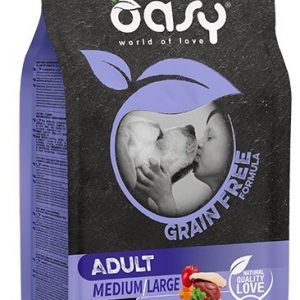 OASY DOG GRAIN FREE ADULT MEDIUM LARGE ANATRA 12 KG