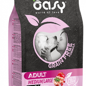 OASY DOG GRAIN FREE ADULT MEDIUM LARGE MAIALE 12 KG