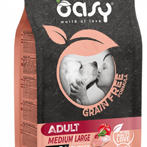 OASY DOG GRAIN FREE ADULT MEDIUM LARGE TACCHINO 12 KG