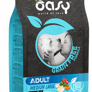 OASY DOG GRAIN FREE ADULT MEDIUM LARGE PESCE 2,5 KG