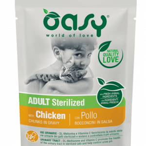 OASY CAT BOCCONCINI STERILIZED POLLO BUSTINA 85 GR