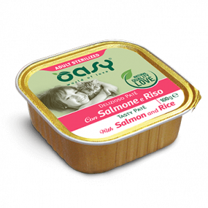 OASY CAT PATE' STERILIZED SALMONE VASCHETTA 100 GR
