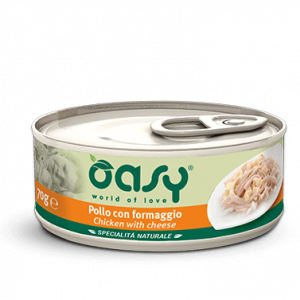 OASY CAT POLLO E FORMAGGIO LATTINA 150 GR