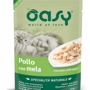 OASY CAT POLLO E MELA BUSTINA 70 GR