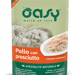 OASY CAT POLLO E PROSCIUTTO BUSTINA 70 GR