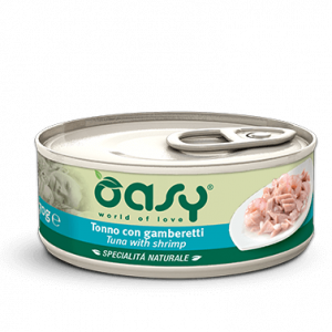 OASY CAT TONNO E GAMBERETTI LATTINA 150 GR