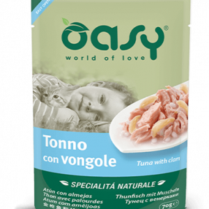 OASY CAT TONNO E VONGOLE BUSTINA 70 GR