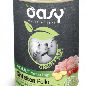 OASY DOG GRAIN FREE ADULT MEDIUM LARGE POLLO LATTINA 400 GR
