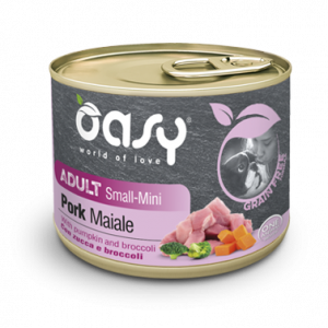 OASY DOG GRAIN FREE ADULT SMALL MINI MAIALE LATTINA 200 GR