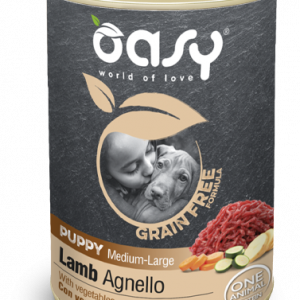 OASY DOG GRAIN FREE PUPPY MEDIUM LARGE AGNELLO LATTINA 400 GR