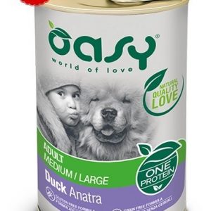 OASY DOG ONE ADULT MEDIUM LARGE ANATRA LATTINA 400 GR