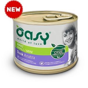 OASY DOG ONE ADULT SMALL MINI ANATRA LATTINA 200 GR
