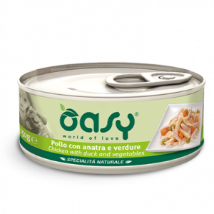 OASY DOG POLLO ANATRA E VERDURE LATTINA 150 GR