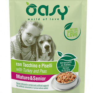 OASY DOG STRACCETTI MATURE & SENIOR TACCHINO BUSTINA 100 GR