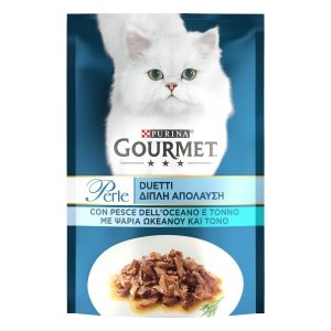 GOURMET PERLE DUETTI CON PESCE DELL' OCEANO E TONNO 85 GR