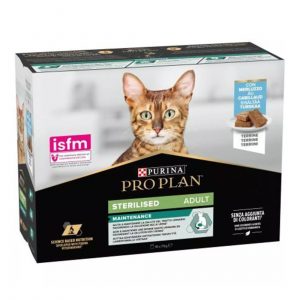PRO PLAN CAT STERILIZED MERLUZZO MULTIPACK 10X75 GR