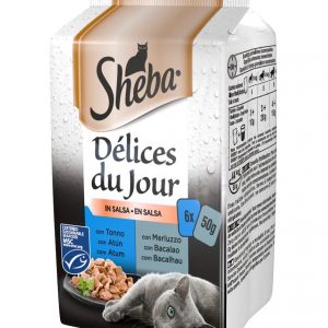SHEBA DDJ TONNO E MERLUZZO 6X50 GR