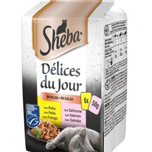 SHEBA DDJ POLLO E SALMONE SALSA 6X50GR