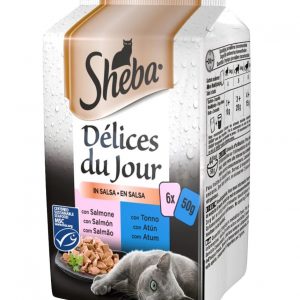 SHEBA DDJ TONNO E SALMONE SALSA 6X50 GR