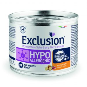 EXCLUSION DOG HYPO ANATRA E PATATE LATTINA 200 GR