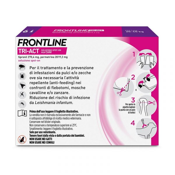 FRONTLINE TRI ACT 20-40KG 6 PIPETTE