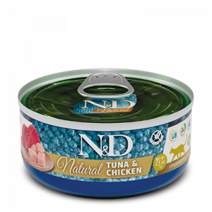 ND CAT NATURAL TONNO E POLLO 70 GR