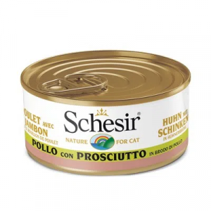 SCHESIR GATTO POLLO E PROSCIUTTO IN BRODO LATTINA 70 GR