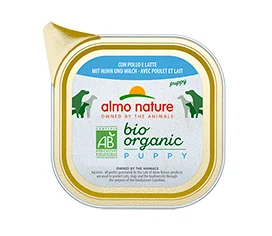 BIO ORGANIC DOG PUPPY POLLO E LATTE VASCHETTA 100 GR