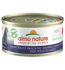 HFC CAT NATURAL TONNO POLLO E PROSCIUTTO LATTINA 150 GR