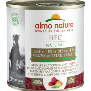 HFC DOG NATURAL MANZO PATATE E PISELLI LATTINA 290 GR