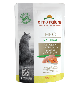 HFC CAT NATURAL POLLO E SALMONE BUSTINA 55 GR